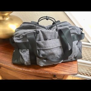 Luluemon Grey Twill Travel Bag